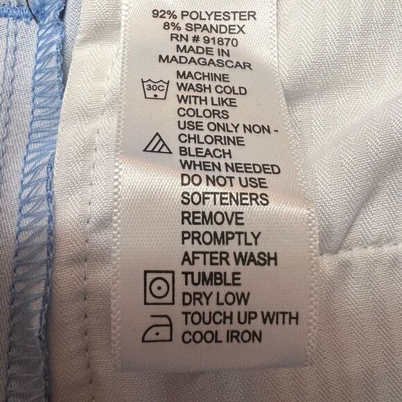 PEBBLE BEACH Shorts Mens 30 Light Blue Dry-Luxe Performance Stretch Pockets NWT - Picture 5 of 9